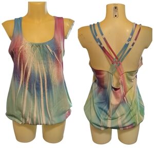 🌹3/15🌹MAURICES Ombre Tie Dye Cross Back Flattering Tank Top